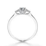 Pierścionek 585 z diamentem z białego złota SBPZ_035